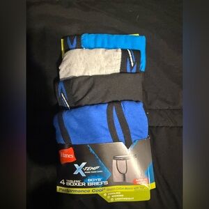 NWT Hanes Boys' Boxer Briefs - Blue, Black, Gray